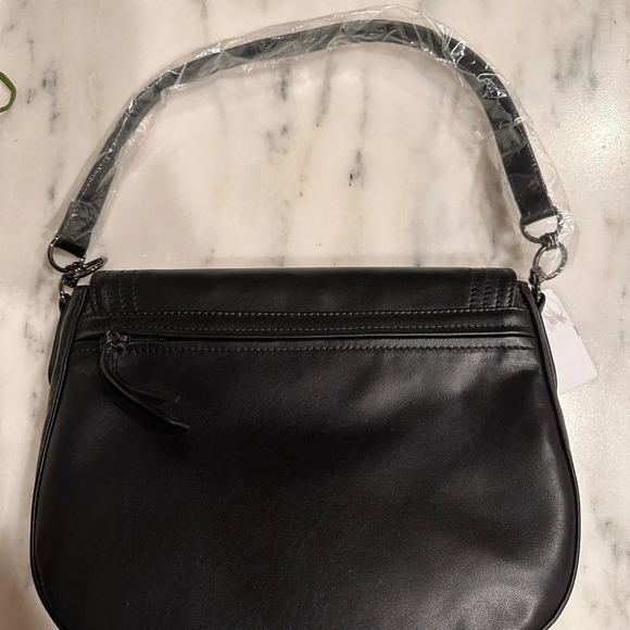 LONGCHAMP NWT Cavalcade Shoulder Bag, Large Size, Black Leather - Picture 5 of 8
